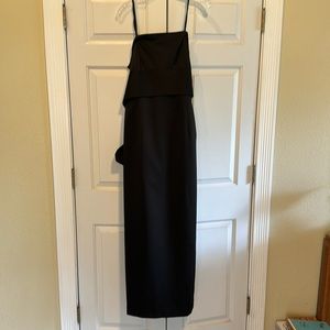 Vintage Gia & Co. Black Strapless or Spaghetti Strap Evening Gown Size 10